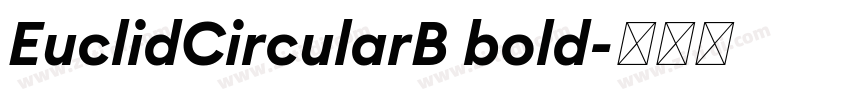 EuclidCircularB bold字体转换